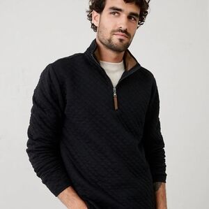 Banana Republic Quilted Knit Quarter-Zip Pullover